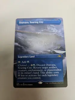 MTG Otawara, Soaring City Borderless Non-Foil from Kamigawa: Neon Dynasty LP - Image 2