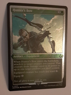 Hunter's Bow Etched Foil NM/M Assassin's Creed MTG Magic the Gathering - Image 1