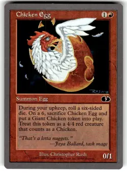 Chicken Egg Unglued Regular MTG - Image 1