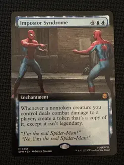 Impostor Syndrome (0251) (Foil) (Extended Art) (Mythic) Spider-Man MTG M/NM - Image 1