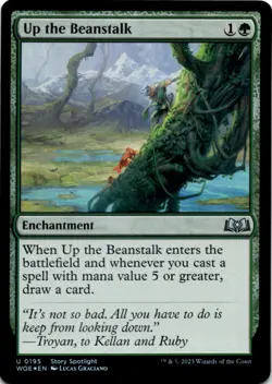MTG Up the Beanstalk Foil NM Wilds of Eldraine Magic 195 - Image 1