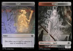 MTG Lost Caverns of Ixalan *FOIL* TOKEN Copy #0001 Spirit #0014 - Image 1