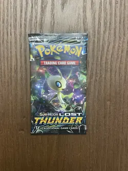 Pokemon Sun and Moon Lost Thunder Sealed Booster Pack - Celebi - Image 1