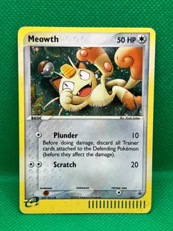 Pokemon Tcg Meowth(Swirl) 013 Black Star Promo E-Series - Image 1