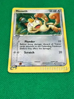 Pokemon Tcg Meowth(Swirl) 013 Black Star Promo E-Series - Image 4