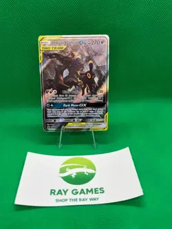 Pokemon TCG Umbreon & Darkrai GX SM241 Black Star Promo Full Art Tag Team MP- - Image 1