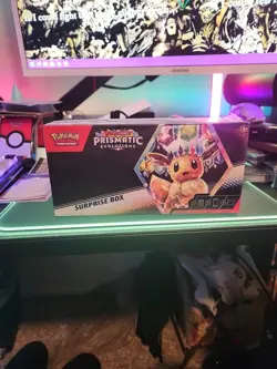 Pokemon TCG Scarlet Violet Prismatic Evolutions Surprise Box New Sealed IN HAND - Image 1