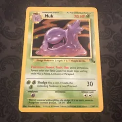 Muk 13/62 - Holo Rare - Pokemon Fossil Set WOTC - Image 1