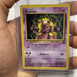 Pokemon TCG Mewtwo 14 Promo Wizards Black Star Promos Mewtwo 1999 Vintage LP Vtg - Image 1