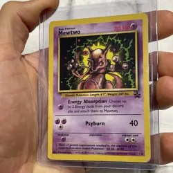 Pokemon TCG Mewtwo 14 Promo Wizards Black Star Promos Mewtwo 1999 Vintage LP Vtg - Image 2