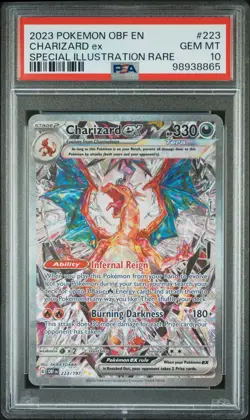 2023 POKEMON OBF EN-OBSIDIAN FLAMES #223 CHARIZARD EX PSA 10 - Image 1