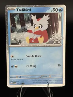 Delibird Holo 46/193 Pokemon Sv: Paldea Evolved HOLIDAY STAMP - Image 1