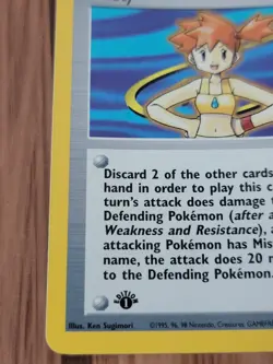 Misty 18/132 1st Edition Gym Heroes Holo Rare WOTC Pokemon TCG English LP - Image 4
