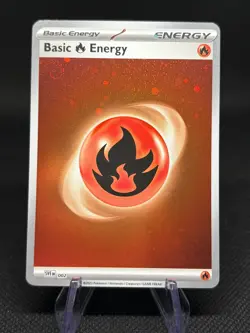 Basic Fire Energy 002 - Pokemon 151 - HD Cosmos Holo HD Swirl - Image 1