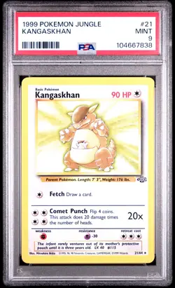 1999 POKEMON JUNGLE #21 KANGASKHAN PSA 9 - Image 1