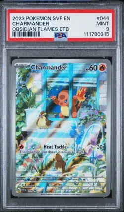 2023 POKEMON SVP EN-SV BLACK STAR PROMO #044 CHARMANDER PSA 9 - Image 1