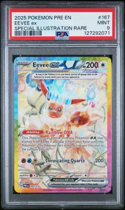 Eevee Ex 167 Prismatic Evolutions SIR 2025 POKEMON TCG PSA 9 Mint - Image 1