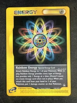 Pokemon TCG 144/147 Rainbow Energy Aquapolis Non Holo Rare NM - Image 1
