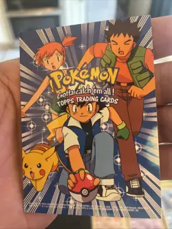 Pokemon Checklist Topps Movie Animation Edition Blue Logo - Image 1