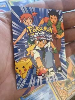 Pokemon Checklist Topps Movie Animation Edition Blue Logo - Image 2