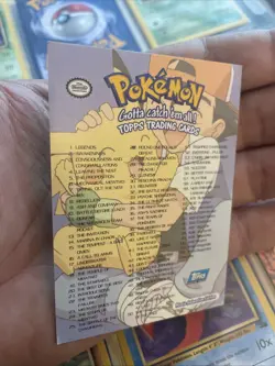 Pokemon Checklist Topps Movie Animation Edition Blue Logo - Image 3