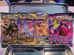 Pokemon Tin - 2 Evolving Skies 2 Fusion Strike 1 Brilliant Stars - Image 2