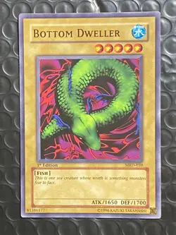 YUGIOH! BOTTOM DWELLER MRD-039 COMMON 1st Edition Metal Raiders Near Mint - Image 1