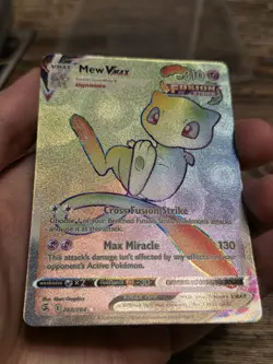 Mew VMAX 268/264 Secret Rainbow Rare Fusion Strike Pokemon Card Mint - Image 3