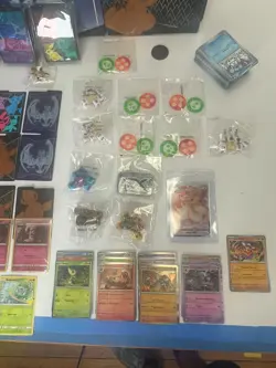 Lot of 12 Pokemon TCG Elite Trainer Box ETB + sleeves, divivers, and promo cards - Image 3