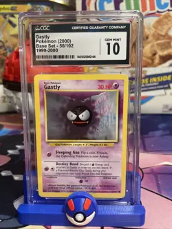 Gastly 50/102 Base Set Pokemon Card CGC Gem Mint 10 - Image 1