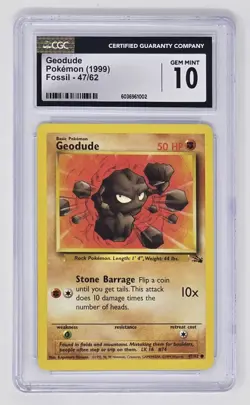 Magmar (36/102) CGC 9 Mint (1999) Pokemon trading card, Fossil Set - Image 1