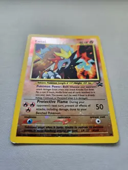 Vintage Pokemon TCG - Entei #34 Black Star WOTC Movie Promo Reverse Holo Card LP - Image 3
