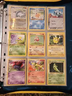 Pokemon Collection Binder Vintage Lot of Cards Holos Rares WoTC 1st Editions Etc - Image 1