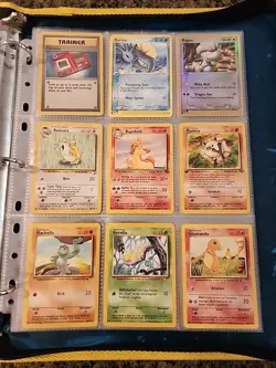 Pokemon Collection Binder Vintage Lot of Cards Holos Rares WoTC 1st Editions Etc - Image 3