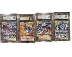 4 Card Graded lot Pokemon Japanese GX Tag Team CGC slab lot prestine 10 , AGS 10 - Image 1
