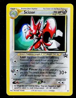 Pokemon TCG SCIZOR Card BLACK STAR Promo #33 - Image 1