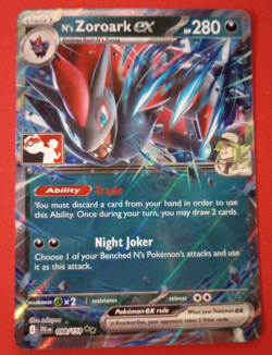 N's Zoroark Ex Prize Pack Series 7 Promo Pokemon Card NM Stamp - Image 1