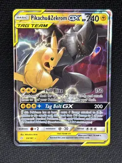 Pikachu & Zekrom GX 33/181 Sun & Moon Tag Team Card - Image 1