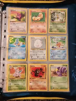 Pokemon Collection Binder Vintage Lot of Cards Holos Rares WoTC 1st Editions Etc - Image 1