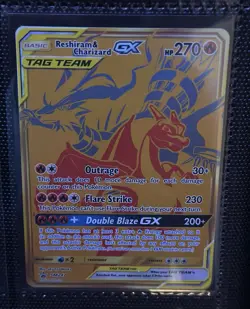 Pokemon TCG Reshiram Charizard GX Sun & Moon SM247 Holo Promo Card - Image 1