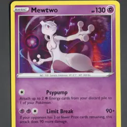 Mewtwo 059/159 Crown Zenith Holo Rare Pokemon Card LP+ - Image 1