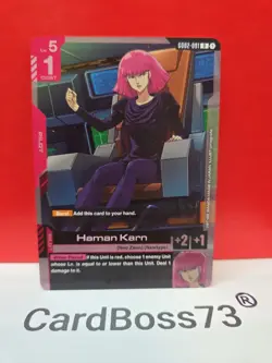 Haman Karn Gundam Card Game . Dual Impact Rare . GD02-091 - Image 3