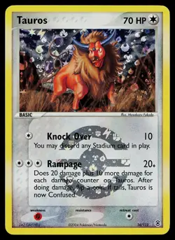 Pokemon Card - Tauros FireRed & LeafGreen 16/112 Reverse Holo - Image 1
