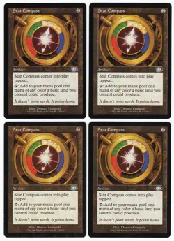 Star Compass x4 4x 2001 Planeshift PLAYSET Colorless Unc Artifact MTG NM AZ1 - Image 1