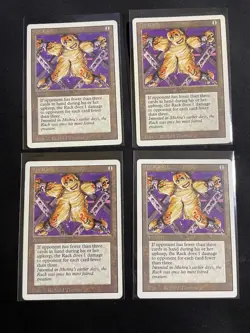 MtG 4x The Rack Revised Magic The Gathering (Artifact) - Image 1