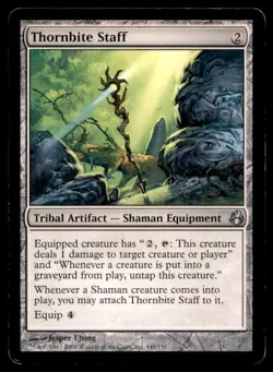 MTG Thornbite Staff Morningtide Moderate Play Magic the Gathering - Image 1