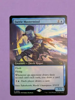 MTG Magic: March of the Machine: Faerie Mastermind (Foil) Rare #0352 - Image 1