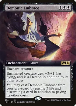 Demonic Embrace - Extended Art M21 NM MTG - Image 1