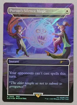 MTG x FINAL FANTASY SECRET LAIR - POROM'S SILENCE MAGIC #7003 RAINBOW FOIL - Image 1