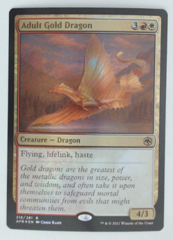MTG Bling - Foil - Adult Gold Dragon - Forgotten Realms -i3 - Image 1